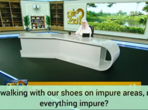 Does walking on impure areas with shoes, abaya make everything impure?