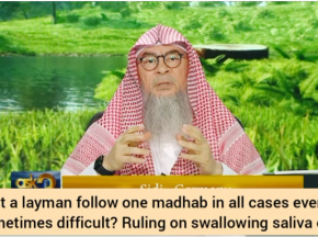 ​Layman follow 1 madhab in all cases, can he choose an easy opinion? Lick saliva fast