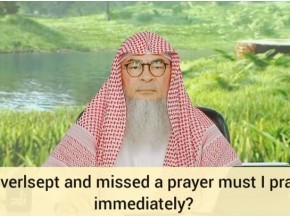 If I overslept / forgot & missed prayer, must I pray immediately (after time ends)