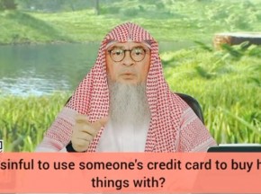 Is it sinful to use someone's credit card to buy halal things?