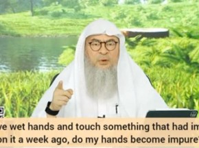 Urine on hand Touched doorknob, touch it with wet hand week later everything impure?