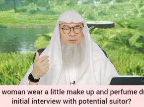 Can a girl wear light makeup, perfume during initial interview with potential spouse