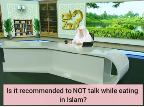 Is it recommended to Not talk while eating?