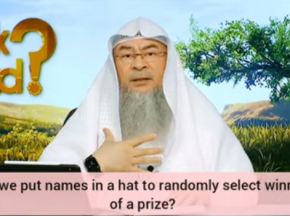 Can we put names in a hat to randomly select winners of a prize?
