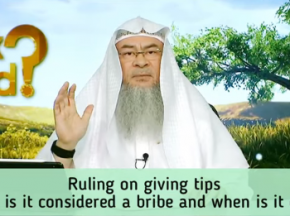 Ruling on giving tips, when is it considered a bribe & when is it ok?