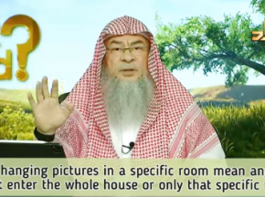 Hanging pictures in a specific room mean angels won't enter the whole house or only that room?