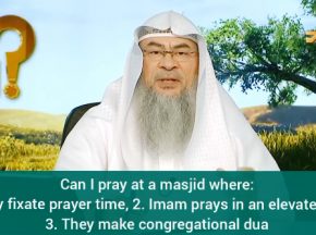 Masjid where they fixed prayer time, Imam prays in elevated spot, make congregation dhikr