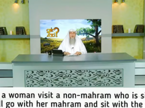 Can women visit non mahram who is sick, to gain rewards, while sitting with other women