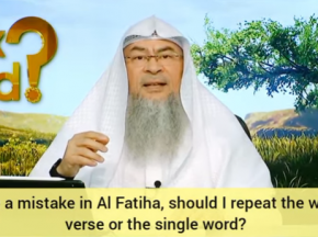 ​Made a mistake in Fateha or Tashahhud, should I repeat the whole Ayah or the single word