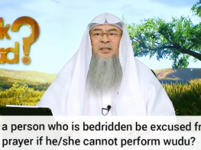 Can a person who is bedridden be excused from prayer if he / she cannot perform wudu
