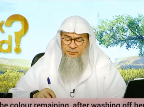 Does the color remaining after washing off henna (Mehndi) impact our wudu?